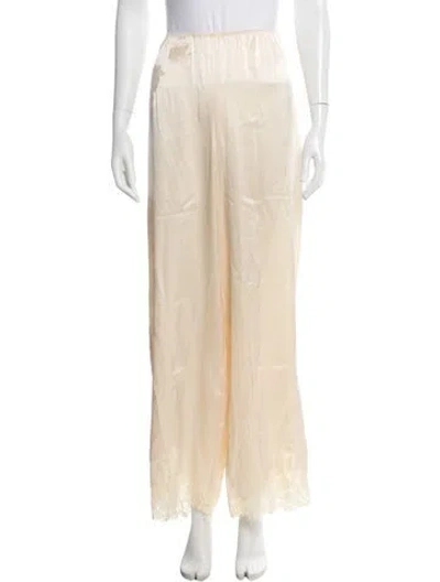Pre-owned Doen Silk Wide Leg Pants W/ Tags In Neutral