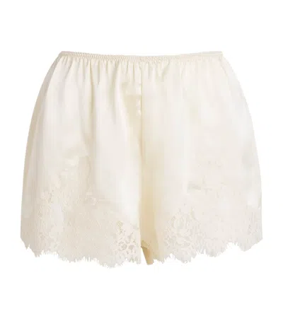 Doen Dôen Silk-lace Iona Shorts In Multi