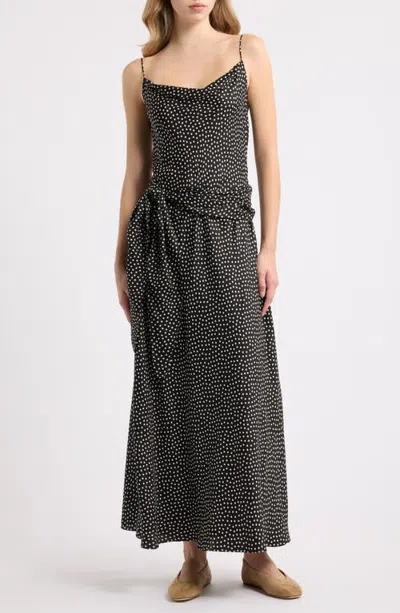 Doen Dôen Silvanie Cowl Neck Silk Blend Midi Dress In Camille Dot