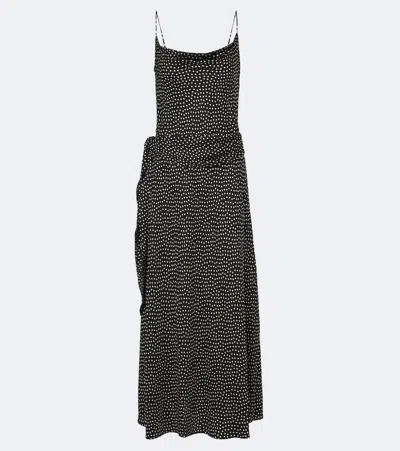 Doen Silvanie Silk-blend Twill Midi Dress In Multi
