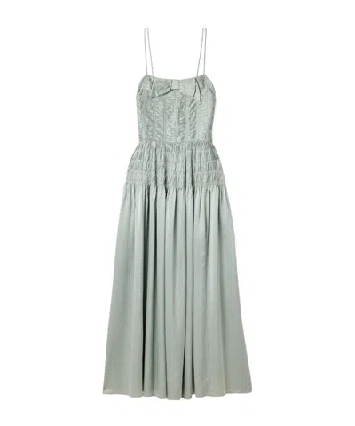 Doen Spaghetti Strap Midi Dress In Green