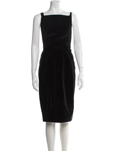 Pre-owned Doen Square Neckline Knee-length Dress W/ Tags In Black