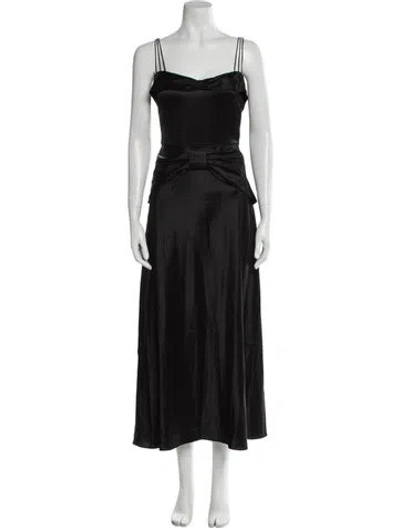 Pre-owned Doen Square Neckline Long Dress W/ Tags In Black