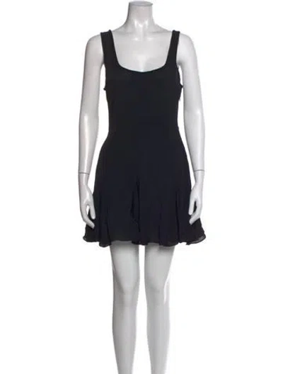 Pre-owned Doen Square Neckline Mini Dress W/ Tags In Black