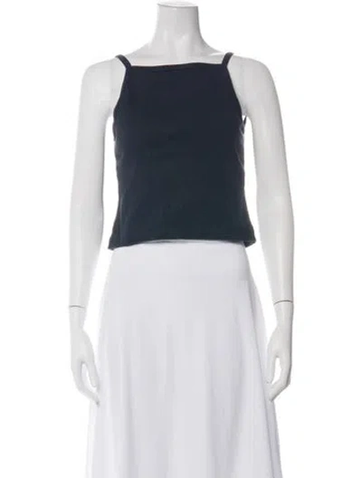 Pre-owned Doen Square Neckline Sleeveless Top In Blue