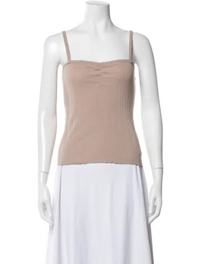 Pre-owned Doen Square Neckline Sleeveless Top In Neutrals