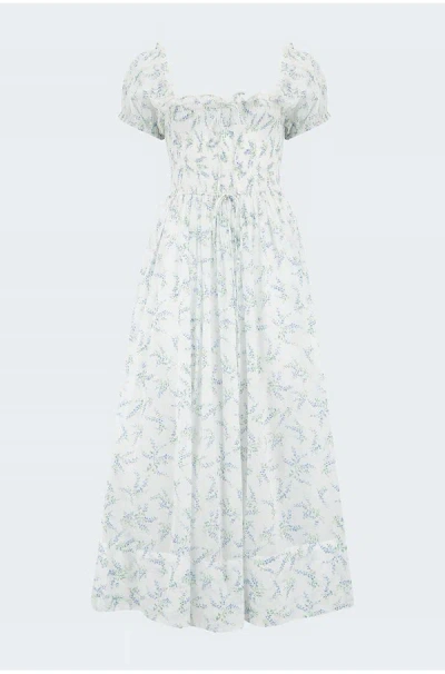 Doen Stanza Dress In Blanc Bluebell Ballard In White