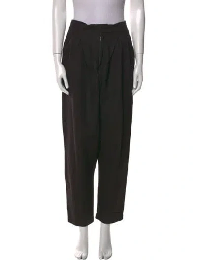 Pre-owned Doen Straight Leg Pants In Black