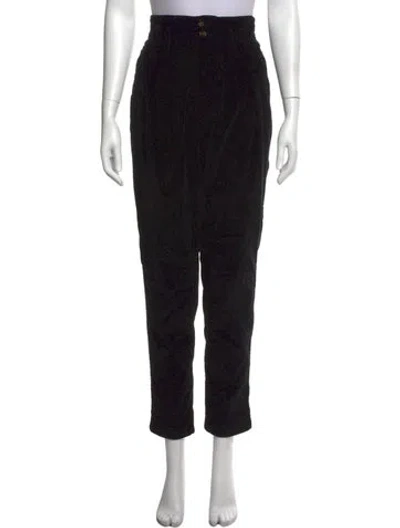 Pre-owned Doen Straight Leg Pants In Black