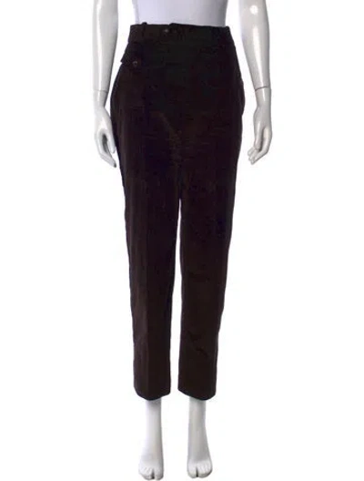 Pre-owned Doen Straight Leg Pants In Black