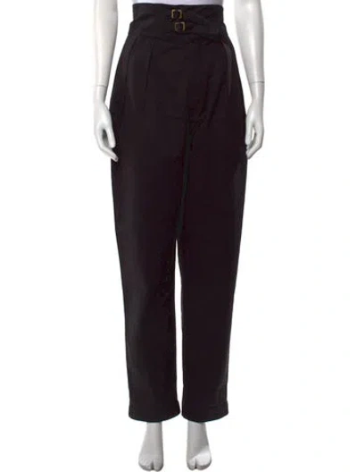 Pre-owned Doen Straight Leg Pants In Black