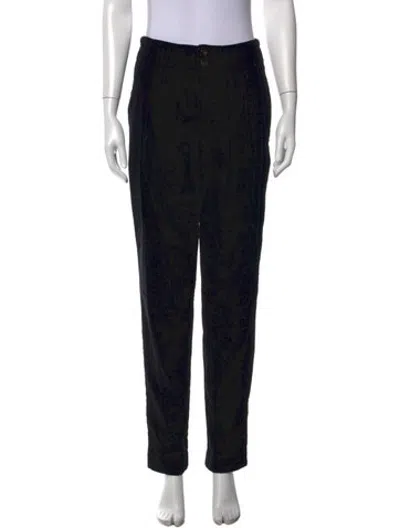 Pre-owned Doen Straight Leg Pants In Black