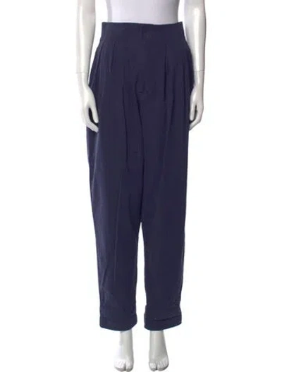 Pre-owned Doen Straight Leg Pants In Blue