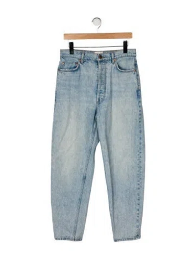 Pre-owned Doen Straight Leg Pants In Blue