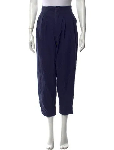 Pre-owned Doen Straight Leg Pants In Blue