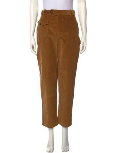 Pre-owned Doen Straight Leg Pants In Brown