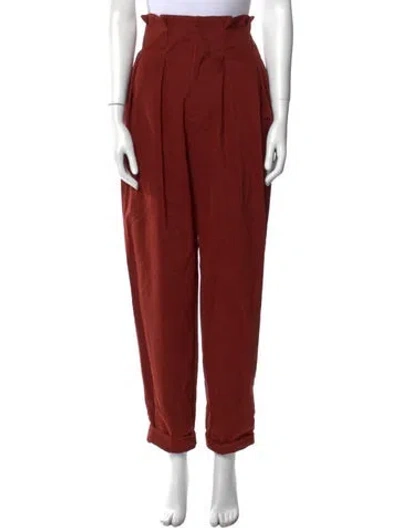 Pre-owned Doen Straight Leg Pants In Brown