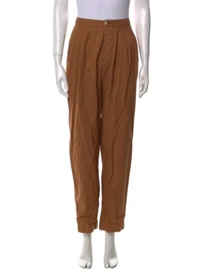 Pre-owned Doen Straight Leg Pants In Brown