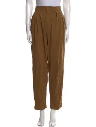 Pre-owned Doen Straight Leg Pants In Brown