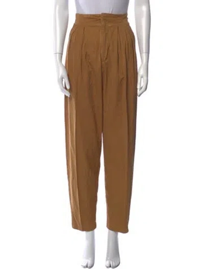 Pre-owned Doen Straight Leg Pants In Brown