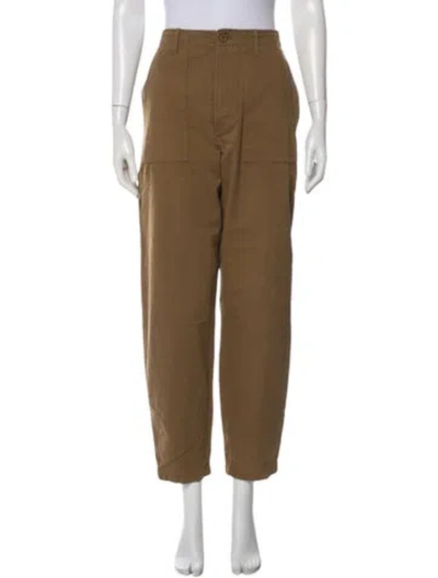 Pre-owned Doen Straight Leg Pants In Brown