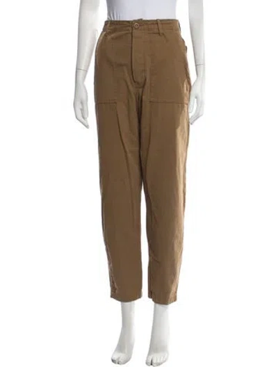 Pre-owned Doen Straight Leg Pants In Brown