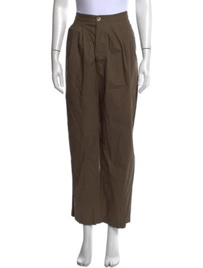 Pre-owned Doen Straight Leg Pants In Green