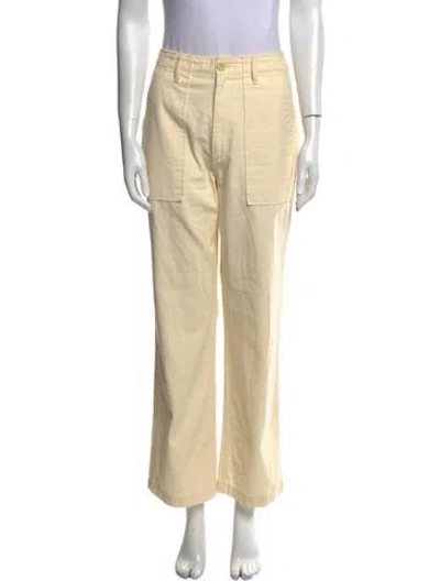 Pre-owned Doen Straight Leg Pants In Neutral