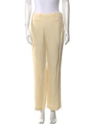 Pre-owned Doen Straight Leg Pants In Neutral
