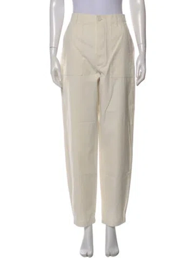 Pre-owned Doen Straight Leg Pants In Neutral