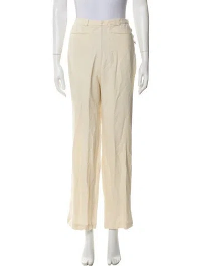 Pre-owned Doen Straight Leg Pants In Neutral