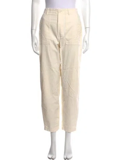 Pre-owned Doen Straight Leg Pants In Neutrals