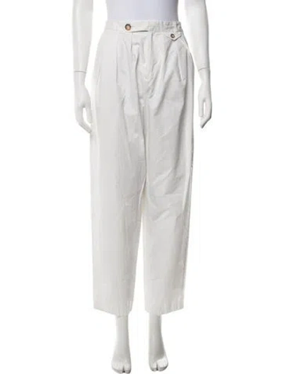 Pre-owned Doen Straight Leg Pants In Neutrals