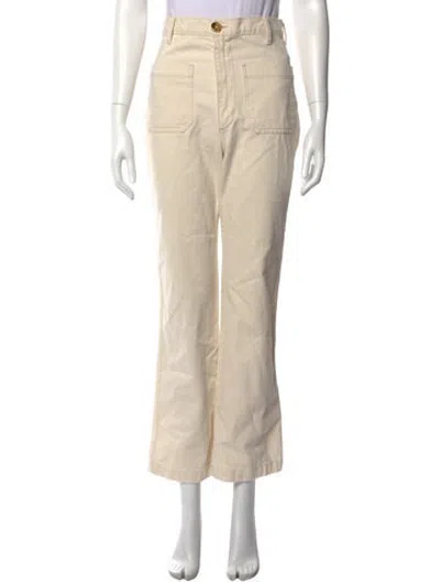 Pre-owned Doen Straight Leg Pants In Neutrals