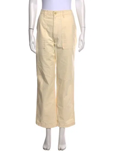 Pre-owned Doen Straight Leg Pants In Neutrals