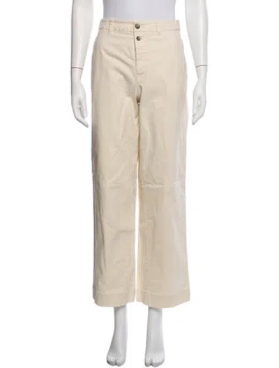 Pre-owned Doen Straight Leg Pants In Neutrals