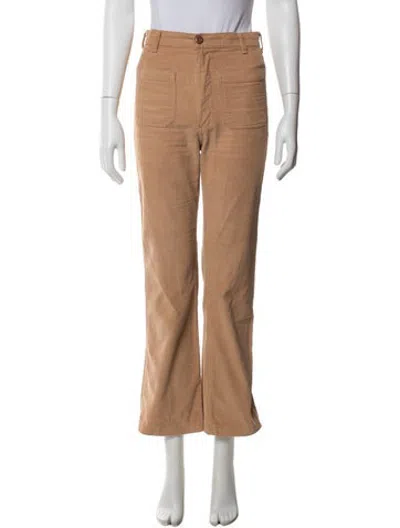 Pre-owned Doen Straight Leg Pants In Neutrals