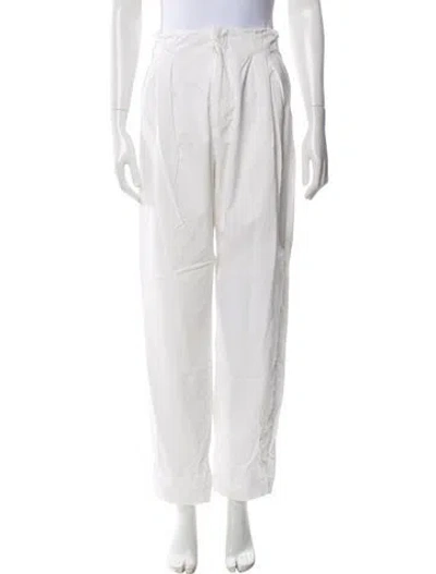 Pre-owned Doen Straight Leg Pants In White