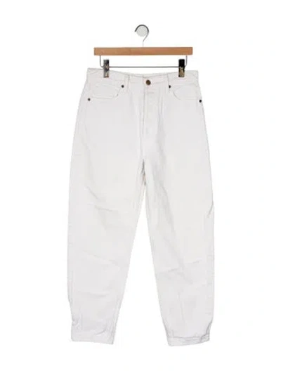 Pre-owned Doen Straight Leg Pants In White