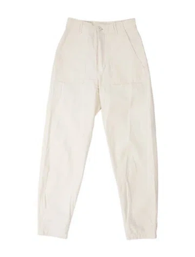 Pre-owned Doen Straight Leg Pants In White