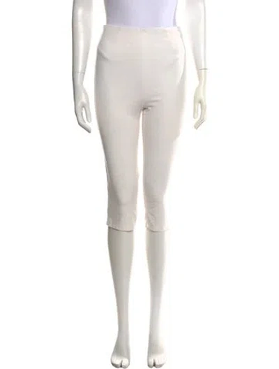 Pre-owned Doen Straight Leg Pants In White