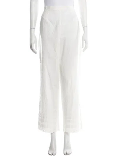 Pre-owned Doen Straight Leg Pants In White