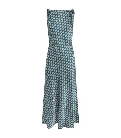 Doen Dôen Stretch-silk Mariselle Maxi Dress In Green