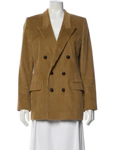 Pre-owned Doen Striped Blazer In Brown