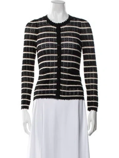 Pre-owned Doen Striped Crew Neck Sweater In Black