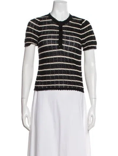 Pre-owned Doen Striped Crew Neck Sweater In Multi