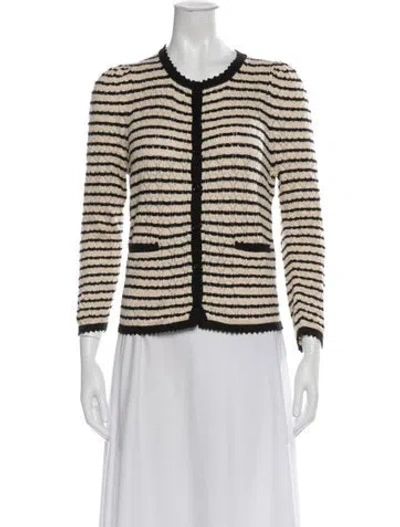 Pre-owned Doen Striped Crew Neck Sweater In Neutrals