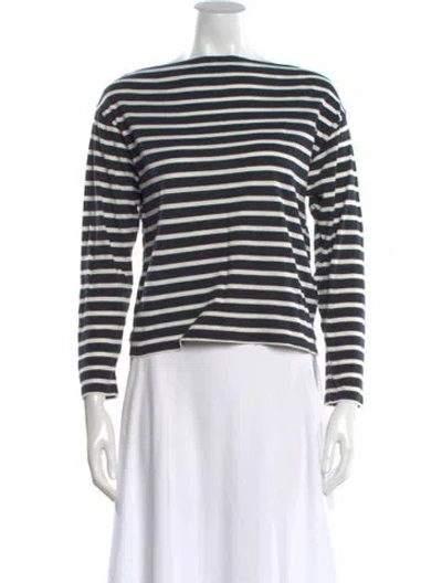 Pre-owned Doen Striped Crew Neck Top In Multi