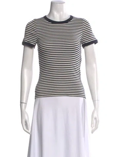 Pre-owned Doen Striped Crew Neck T-shirt In Multi