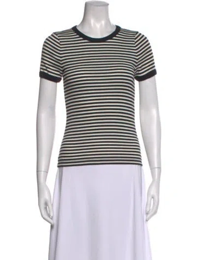 Pre-owned Doen Striped Crew Neck T-shirt In Multi